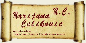 Marijana Čeliković vizit kartica